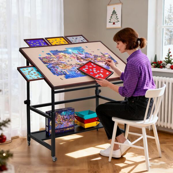 Découvrez notre test détaillé de la table inclinable Lavievert pour assembler vos puzzles 1500 pièces avec confort et efficacité.