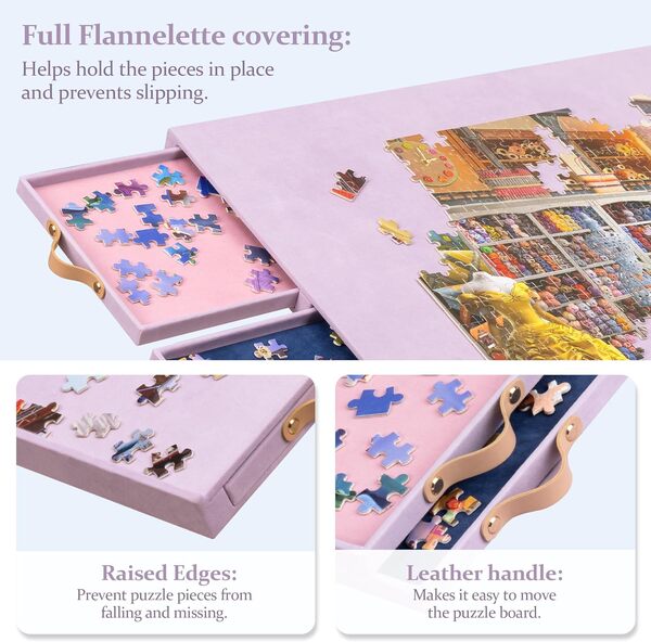 Découvrez notre analyse détaillée du support de table puzzle Jigpal avec inclinaison et boîtes de tri : praticité, design et fonctionnalités au rendez-vous pour des sessions de jeu optimisées.