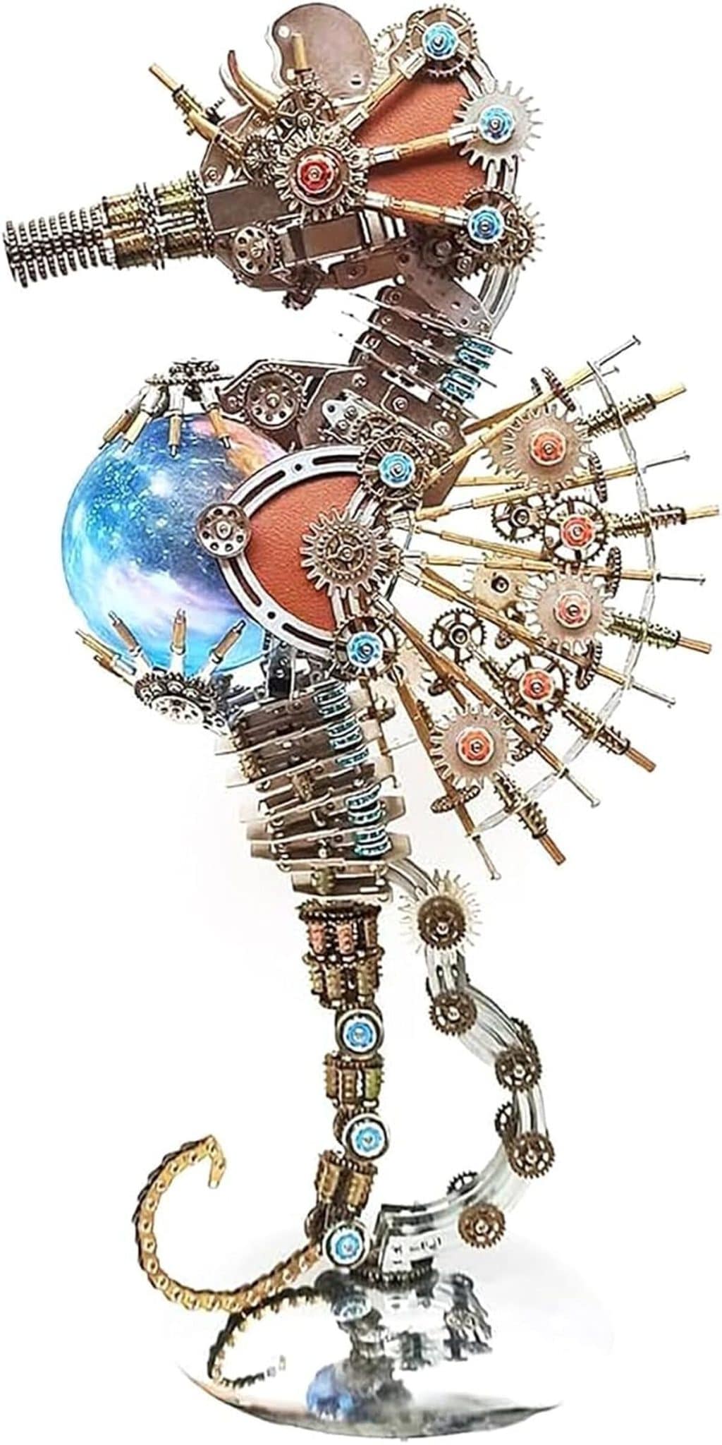 Test des mini maquettes hippocampe steampunk 3D en métal