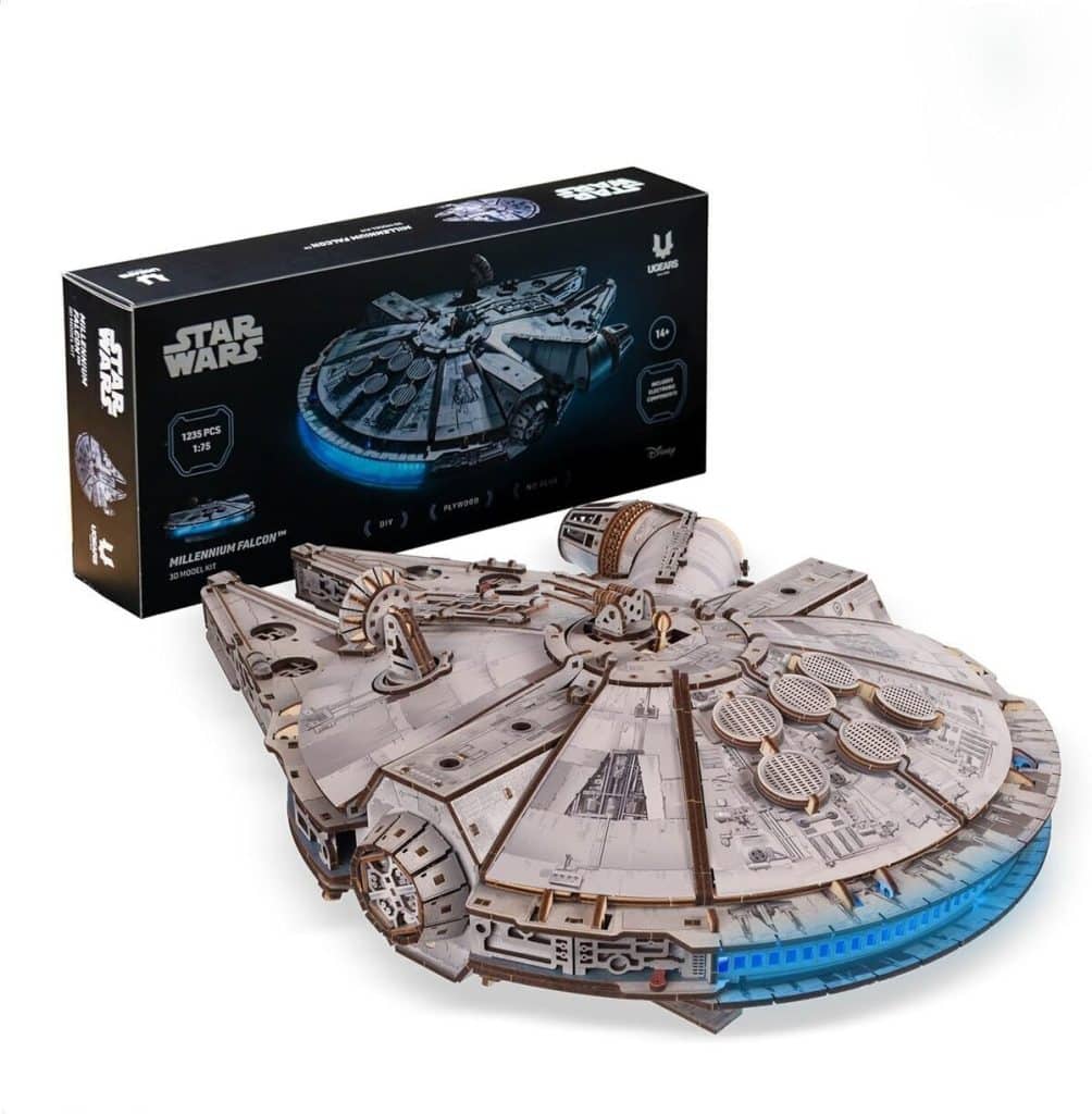 Test du puzzle 3D Millennium Falcon d'Ugears : maquette en bois star wars