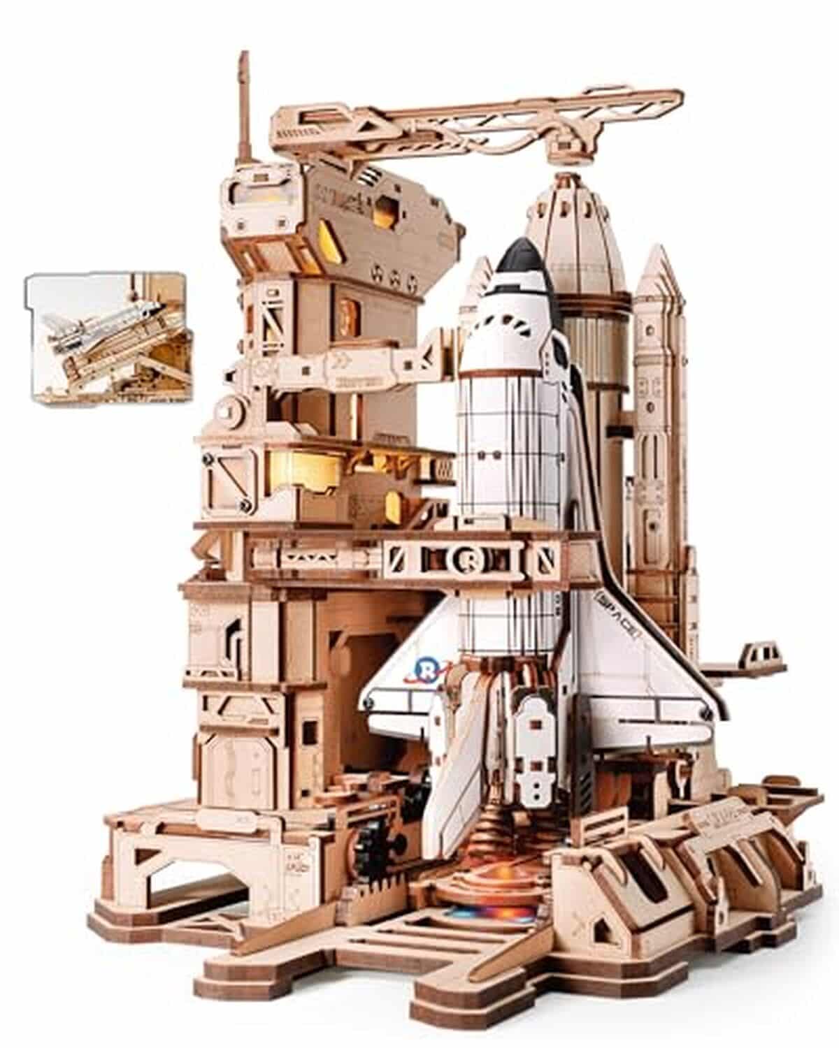 Test du puzzle 3D ROKR : navette spatiale en bois, modèle LKA02
