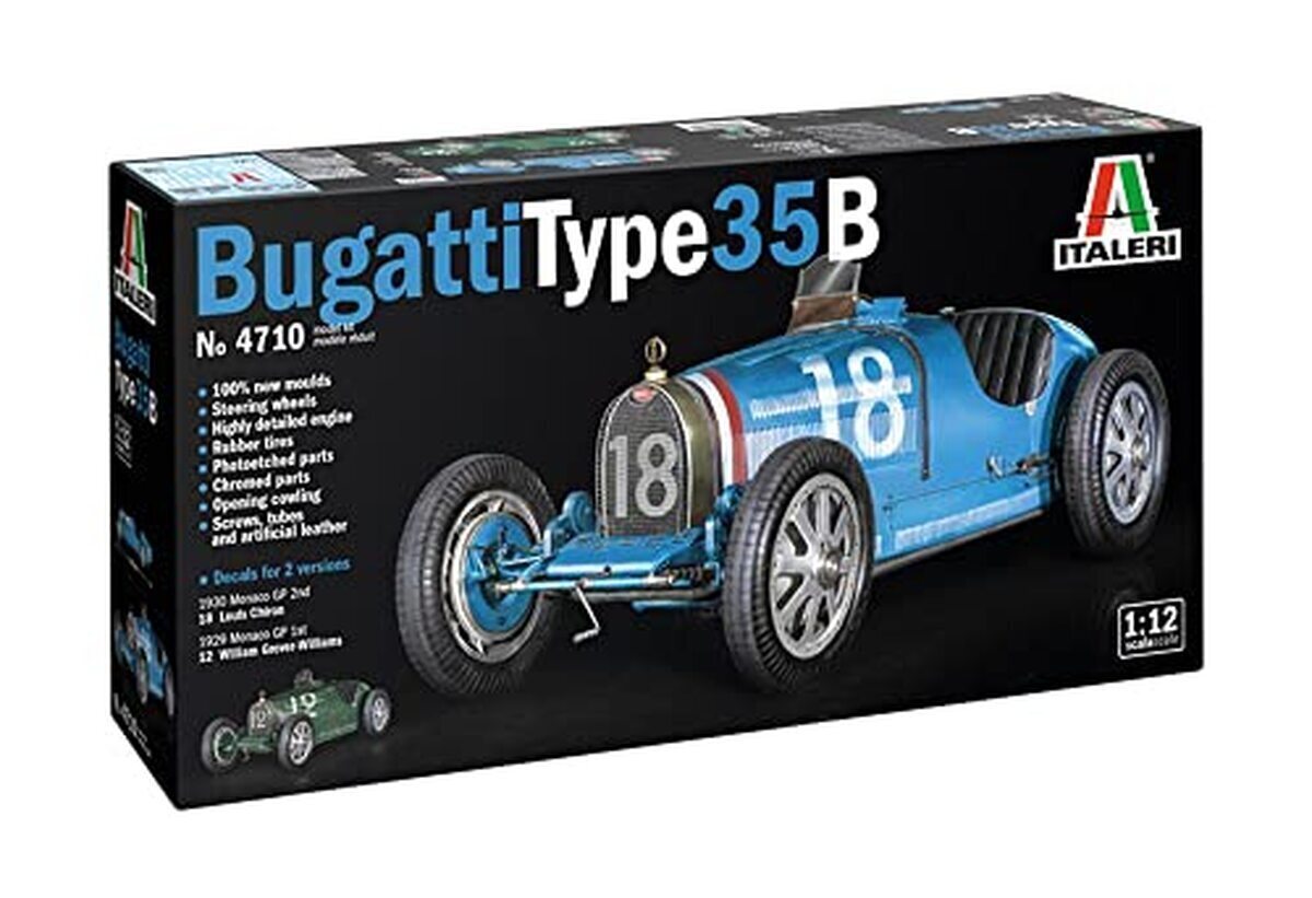 Test : italeri Bugatti Type 35B 1 : 12, modèle à assembler